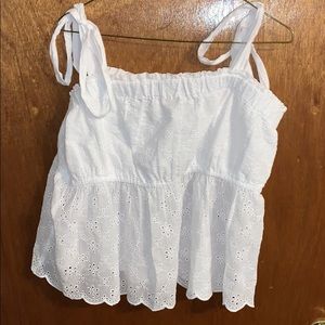 White tie straps tank top
